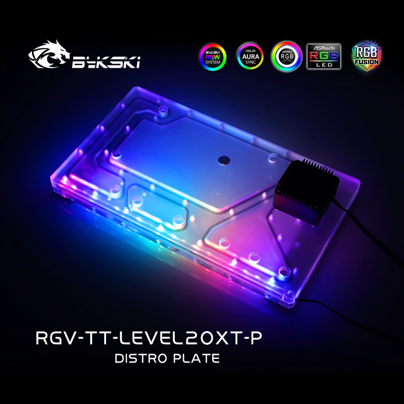 Distro Plate Ddc Pump Combo - แผ่นกระจายน้ำอะคริลิค Bykski RGV-TT-LEVEL20XT-P / บอร์ดสำรองน้ำ สำหรับเคส