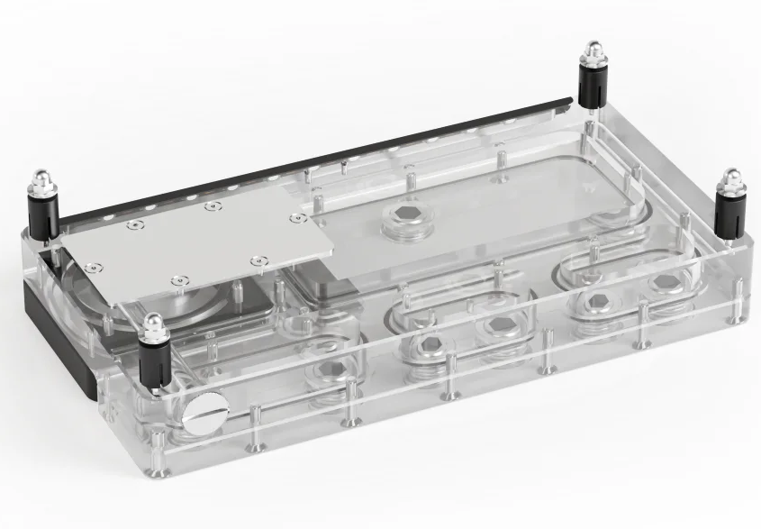 Integrated Pump Reservoir Distro Plate - Alphacool Core Distro Plate 240 Left
